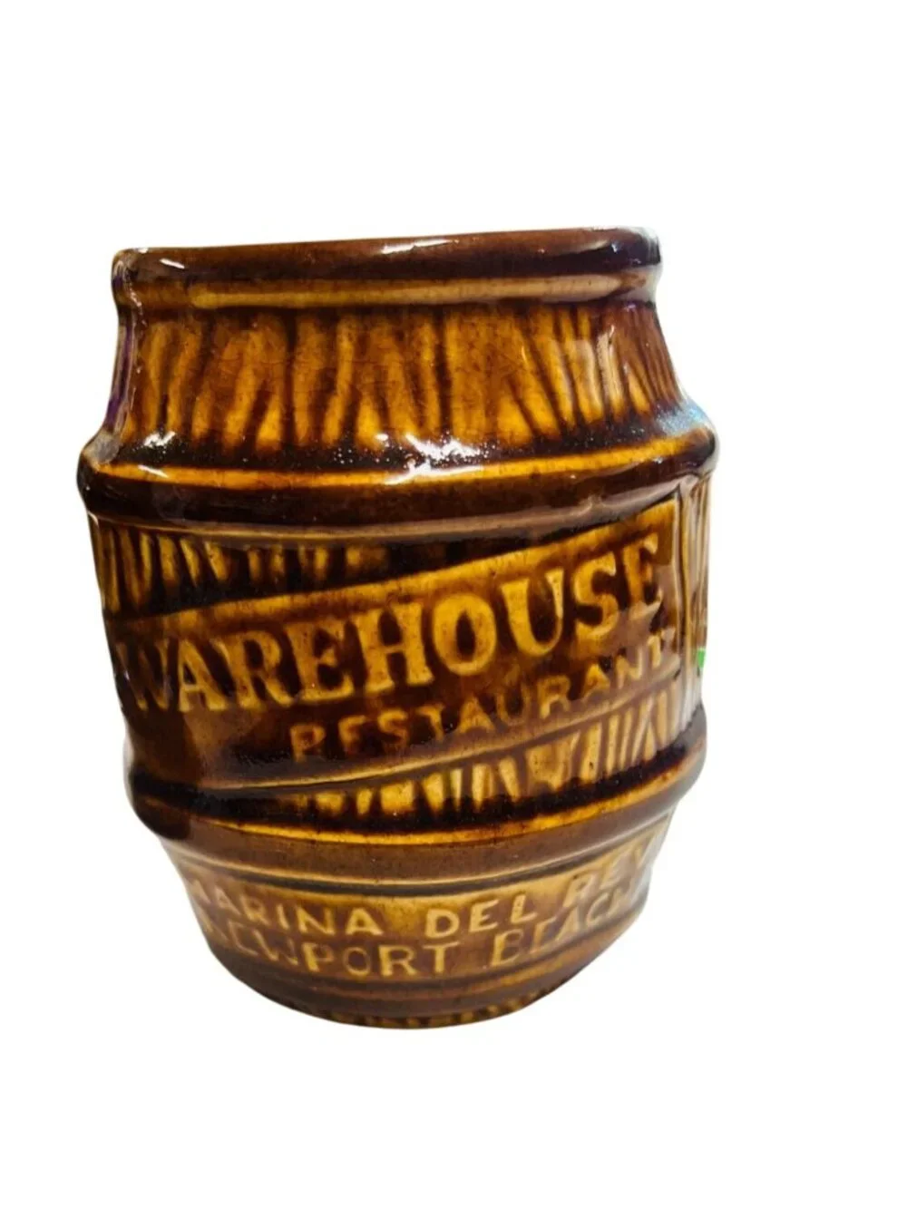 Set of 2 Vintage Warehouse Restaurant Rum Barrel Tiki Mugs Marina Del Rey Califo